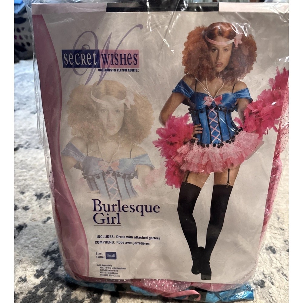 Secret Wishes Burlesque Dress  Costume Womens Sz Small 6-9 Halloween Rubies